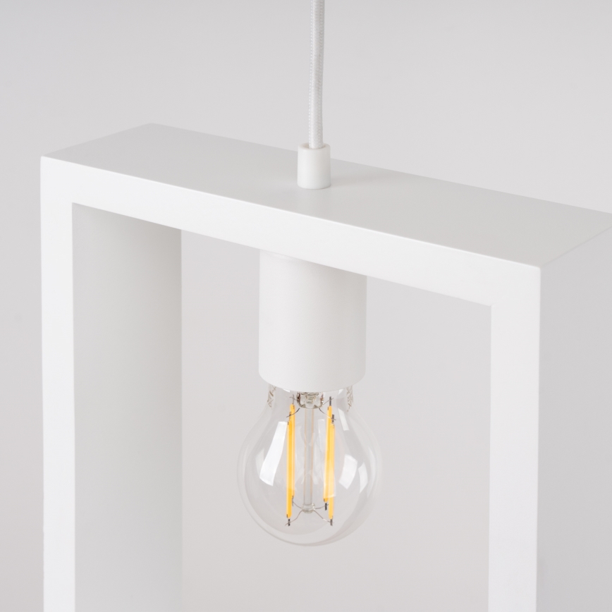 Lustr na lanku ARIES 1xE27/15W/230V buk/bílá