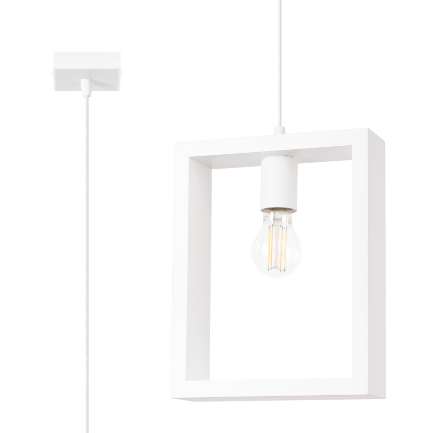 Lustr na lanku ARIES 1xE27/15W/230V buk/bílá