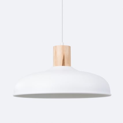 Lustr na lanku INDY 1xE27/15W/230V pr. 38 cm bílá
