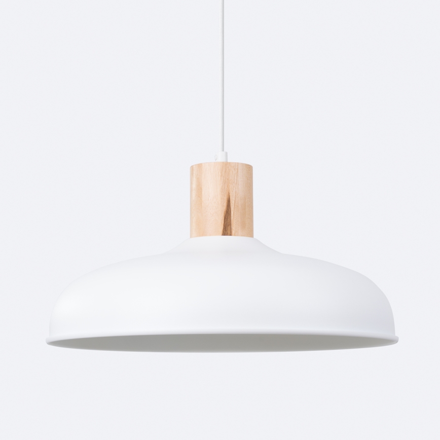 Lustr na lanku INDY 1xE27/15W/230V pr. 38 cm bílá