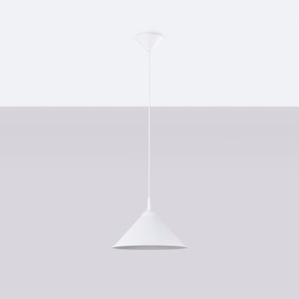 Lustr na lanku ZUMA 1xE27/15W/230V pr. 30 cm bílá