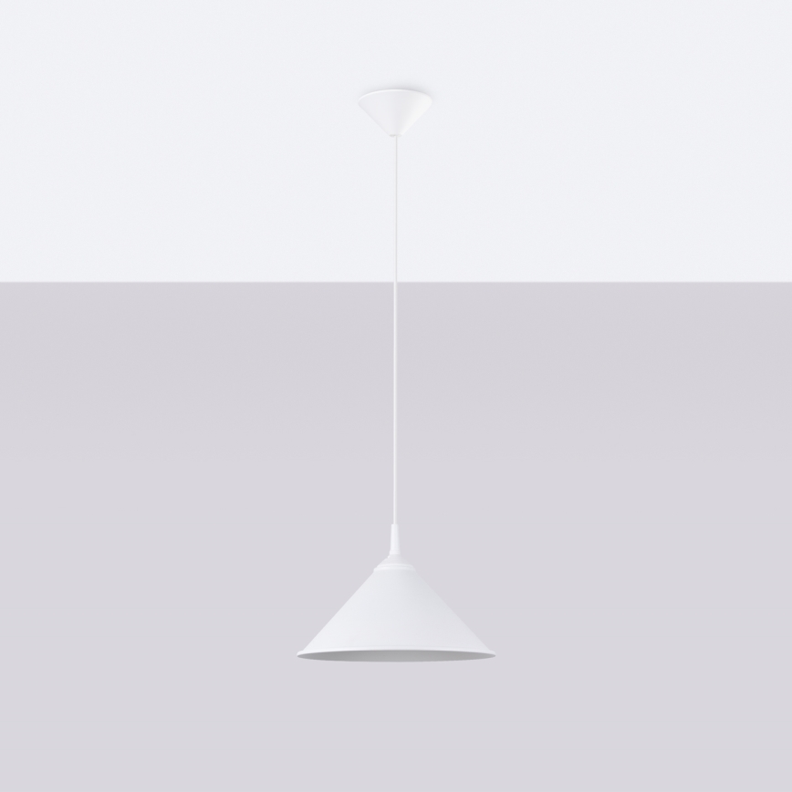 Lustr na lanku ZUMA 1xE27/15W/230V pr. 30 cm bílá