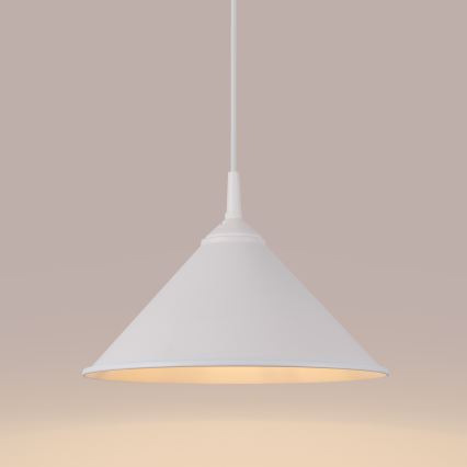 Lustr na lanku ZUMA 1xE27/15W/230V pr. 30 cm bílá