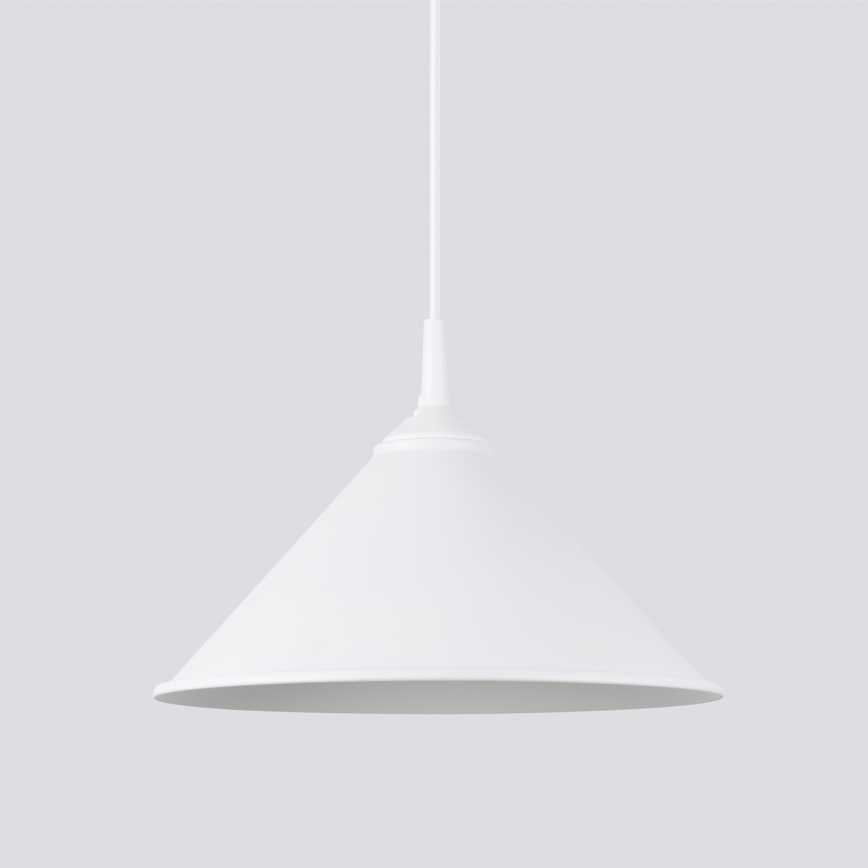 Lustr na lanku ZUMA 1xE27/15W/230V pr. 30 cm bílá