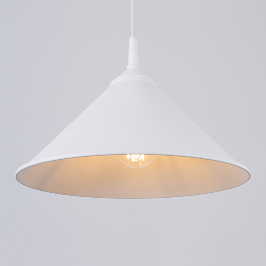 Lustr na lanku ZUMA 1xE27/15W/230V pr. 30 cm bílá