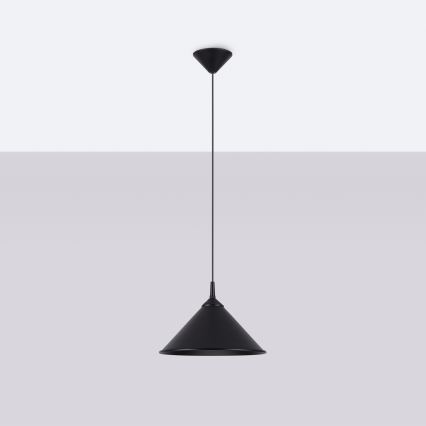 Lustr na lanku ZUMA 1xE27/15W/230V pr. 30 cm černá