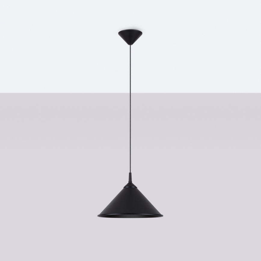 Lustr na lanku ZUMA 1xE27/15W/230V pr. 30 cm černá