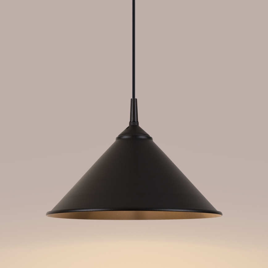 Lustr na lanku ZUMA 1xE27/15W/230V pr. 30 cm černá