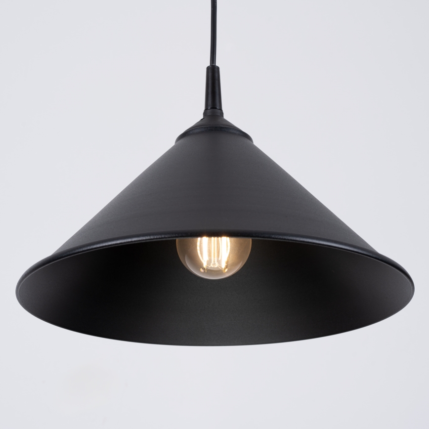 Lustr na lanku ZUMA 1xE27/15W/230V pr. 30 cm černá