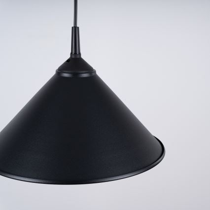 Lustr na lanku ZUMA 1xE27/15W/230V pr. 30 cm černá
