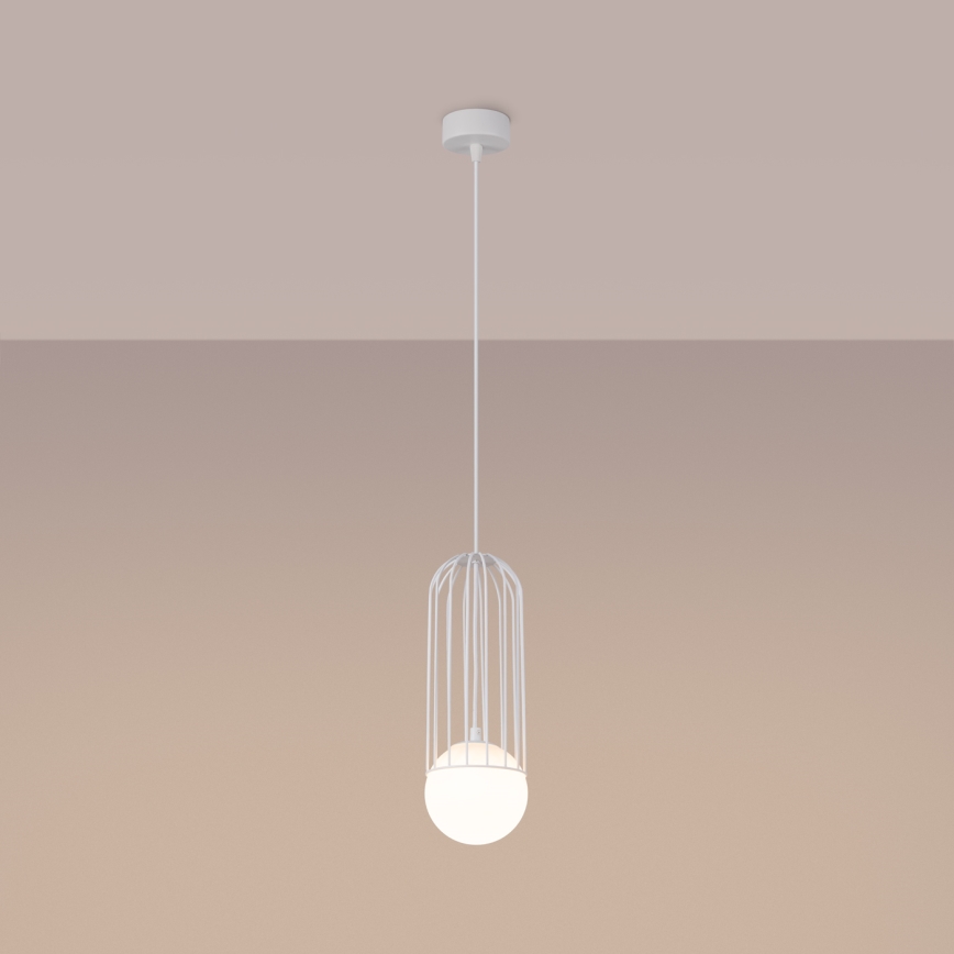 Lustr na lanku BRINA 1xG9/8W/230V bílá