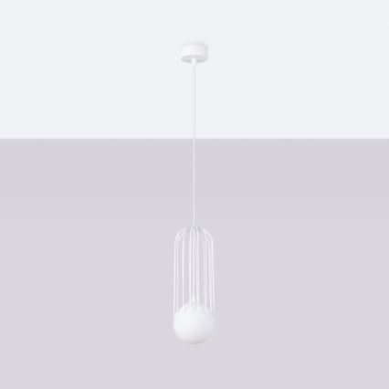 Lustr na lanku BRINA 1xG9/8W/230V bílá