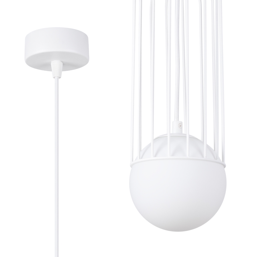 Lustr na lanku BRINA 1xG9/8W/230V bílá