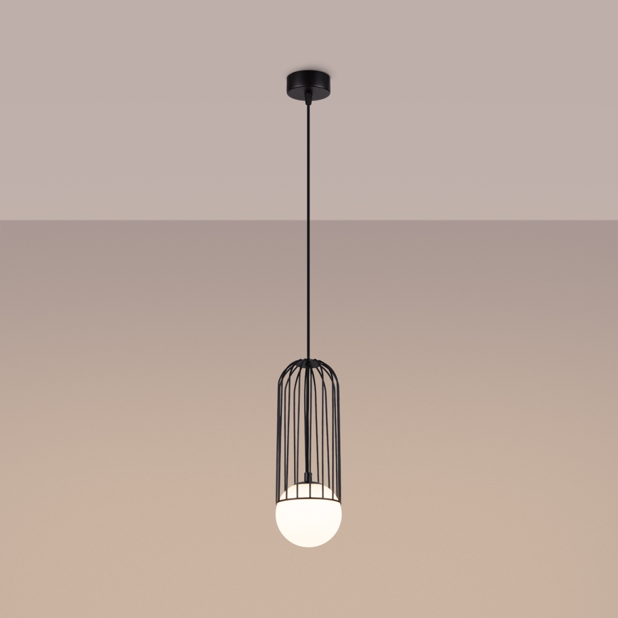 Lustr na lanku BRINA 1xG9/8W/230V černá