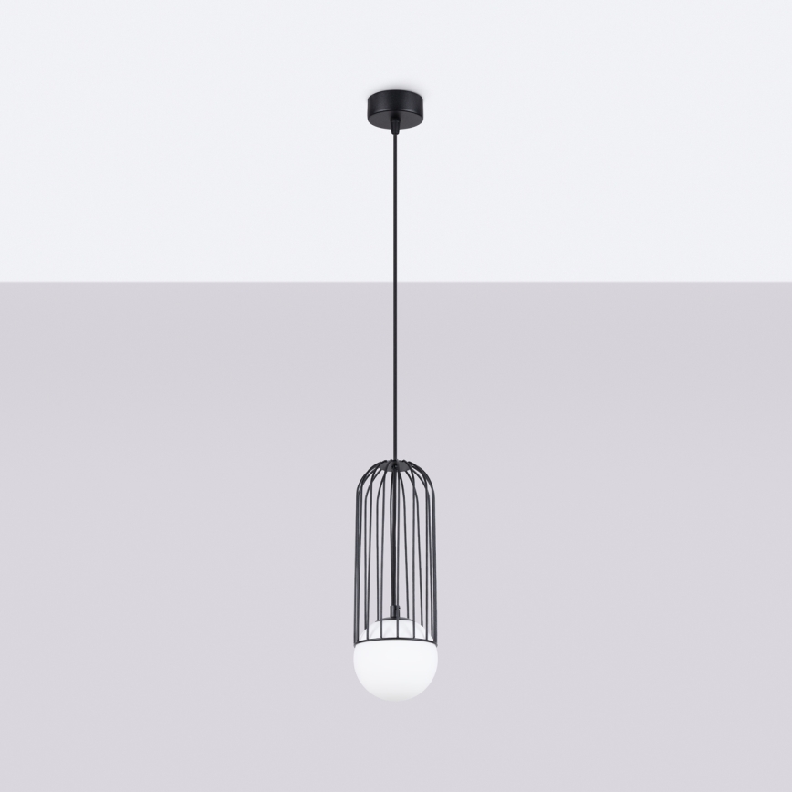 Lustr na lanku BRINA 1xG9/8W/230V černá