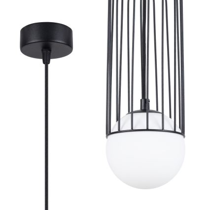 Lustr na lanku BRINA 1xG9/8W/230V černá