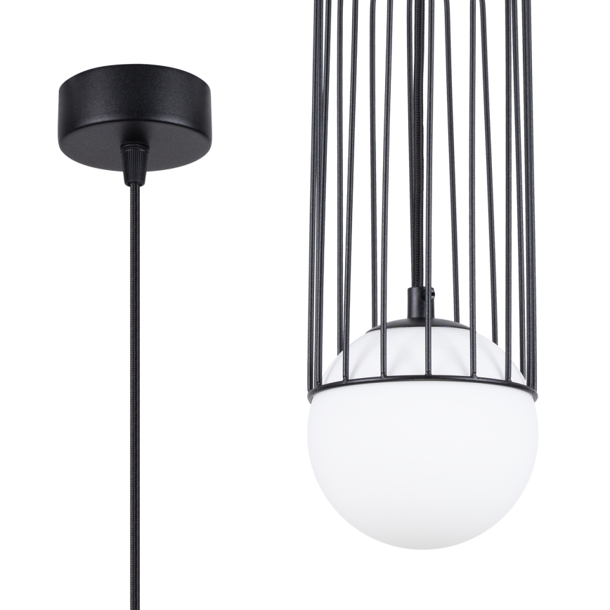 Lustr na lanku BRINA 1xG9/8W/230V černá