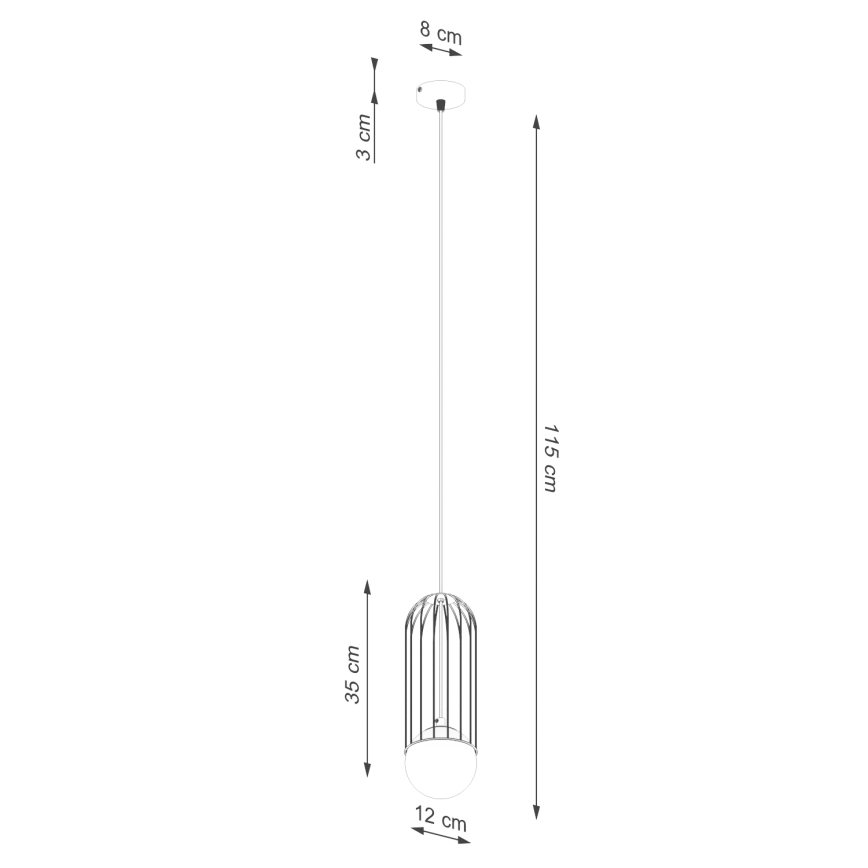 Lustr na lanku BRINA 1xG9/8W/230V černá