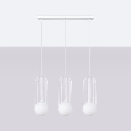 Lustr na lanku BRINA 3xG9/8W/230V bílá