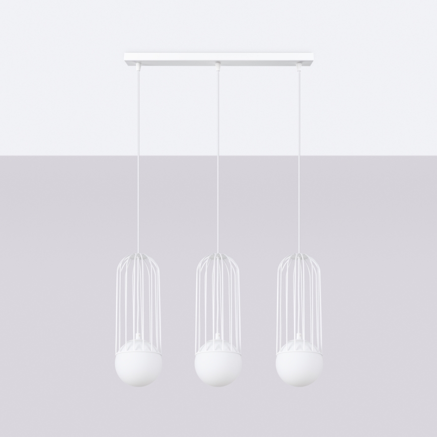 Lustr na lanku BRINA 3xG9/8W/230V bílá