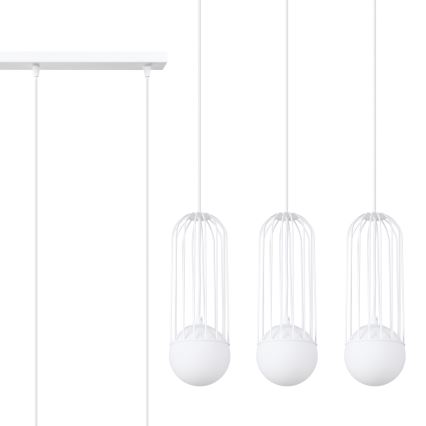 Lustr na lanku BRINA 3xG9/8W/230V bílá