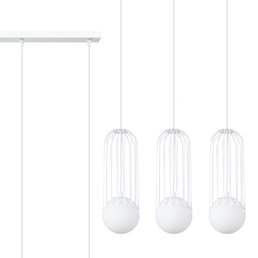 Lustr na lanku BRINA 3xG9/8W/230V bílá