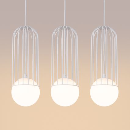 Lustr na lanku BRINA 3xG9/8W/230V bílá