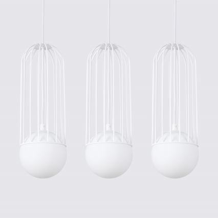 Lustr na lanku BRINA 3xG9/8W/230V bílá