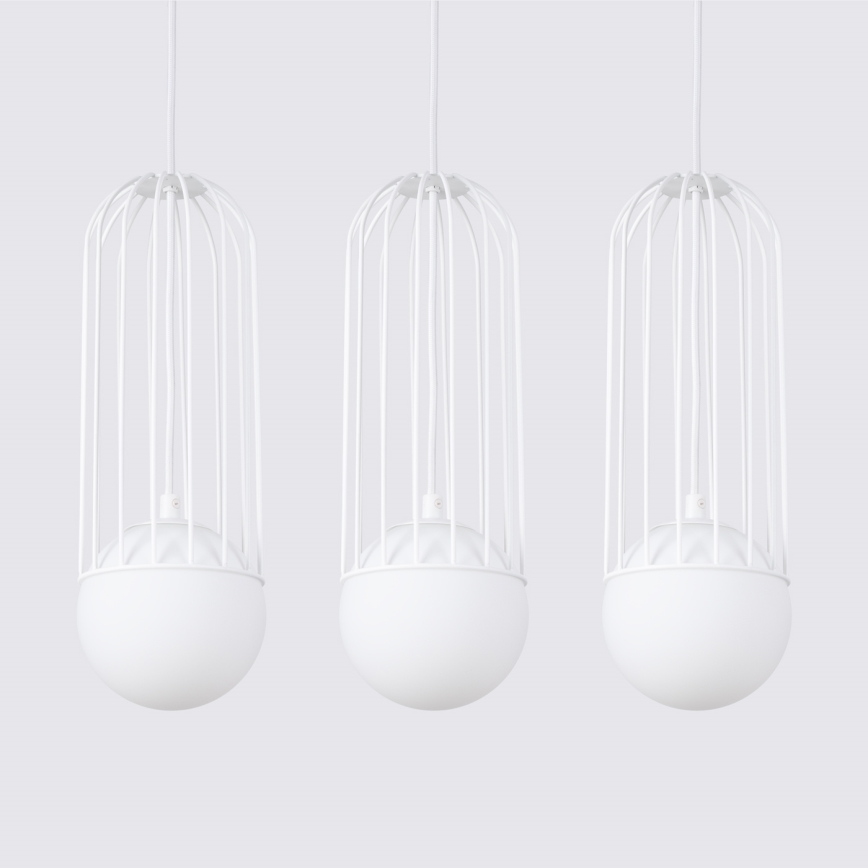 Lustr na lanku BRINA 3xG9/8W/230V bílá