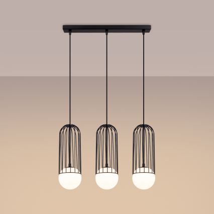 Lustr na lanku BRINA 3xG9/8W/230V černá