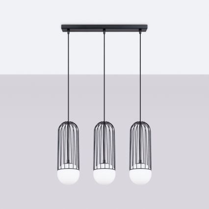 Lustr na lanku BRINA 3xG9/8W/230V černá