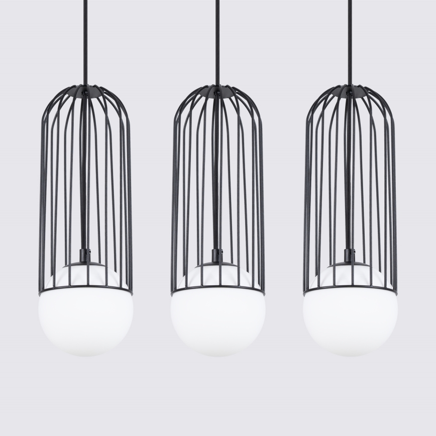 Lustr na lanku BRINA 3xG9/8W/230V černá