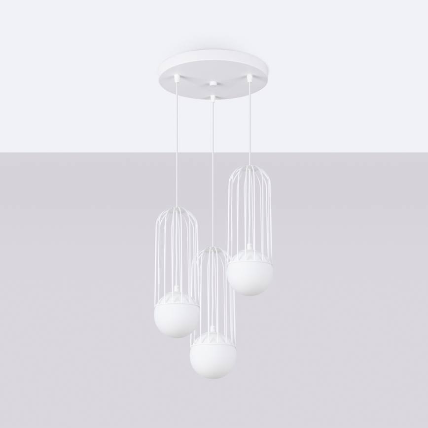 Lustr na lanku BRINA 3xG9/8W/230V bílá