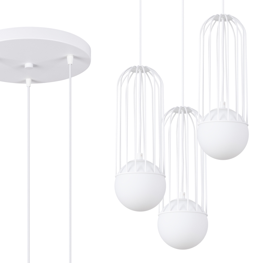 Lustr na lanku BRINA 3xG9/8W/230V bílá