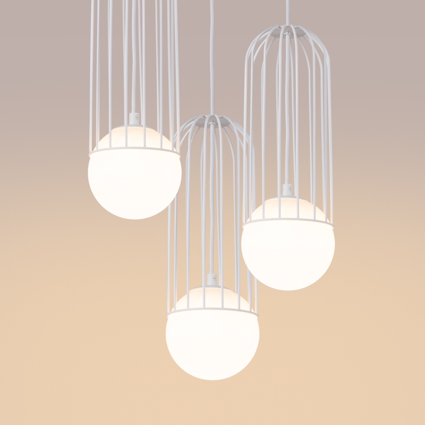 Lustr na lanku BRINA 3xG9/8W/230V bílá