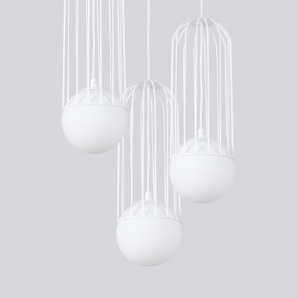 Lustr na lanku BRINA 3xG9/8W/230V bílá