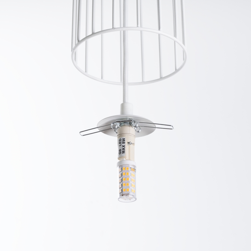 Lustr na lanku BRINA 3xG9/8W/230V bílá