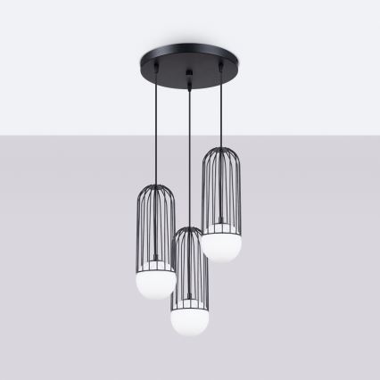 Lustr na lanku BRINA 3xG9/8W/230V černá