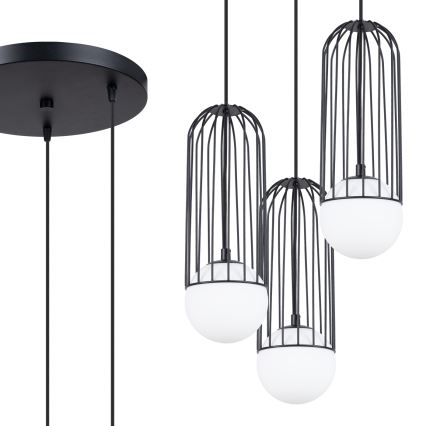 Lustr na lanku BRINA 3xG9/8W/230V černá