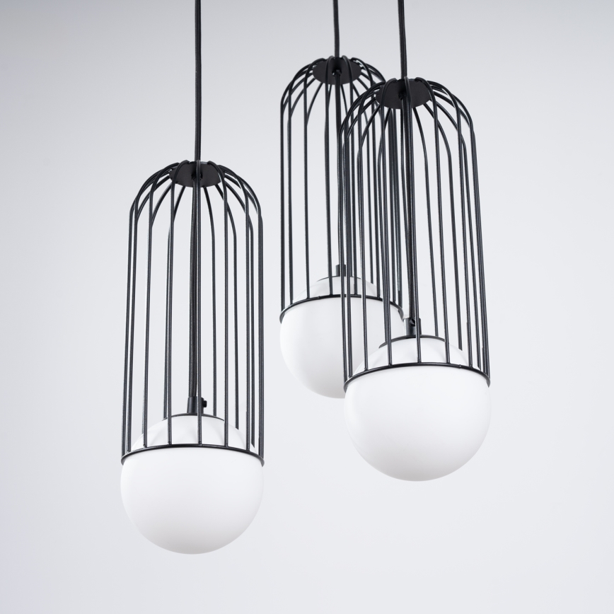 Lustr na lanku BRINA 3xG9/8W/230V černá