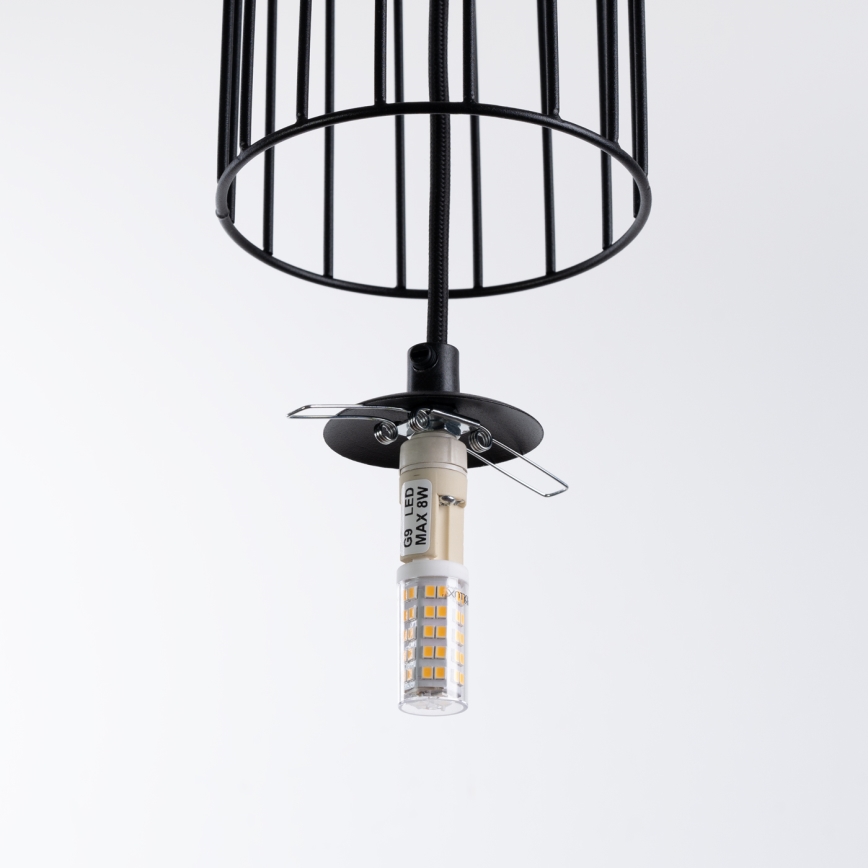 Lustr na lanku BRINA 3xG9/8W/230V černá