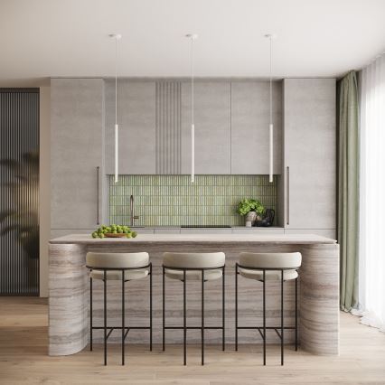 Lustr na lanku ARCHE 1xG9/8W/230V bílá
