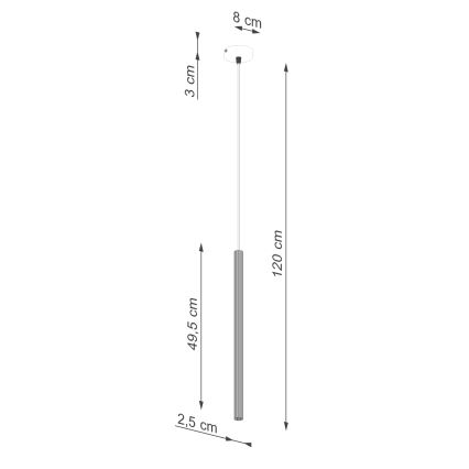 Lustr na lanku ARCHE 1xG9/8W/230V zlatá