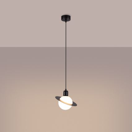 Lustr na lanku HYPERION 1xG9/8W/230V černá