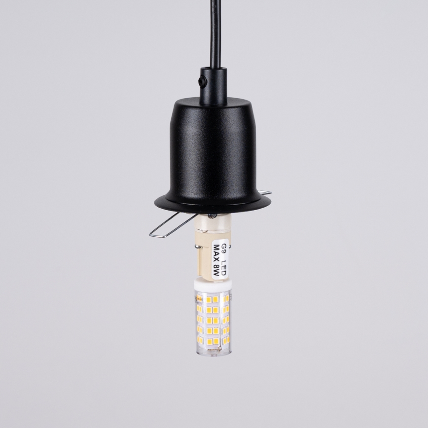 Lustr na lanku HYPERION 3xG9/8W/230V černá