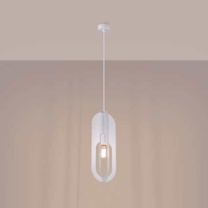 Lustr na lanku NICUS 1xE27/15W/230V bílá