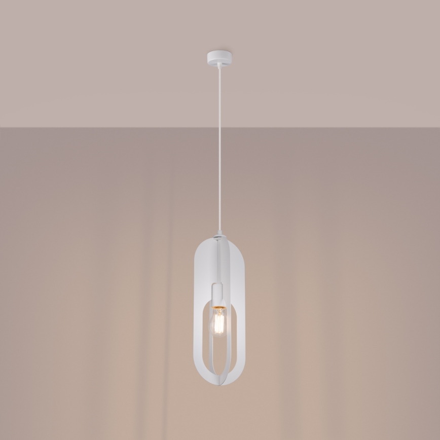 Lustr na lanku NICUS 1xE27/15W/230V bílá