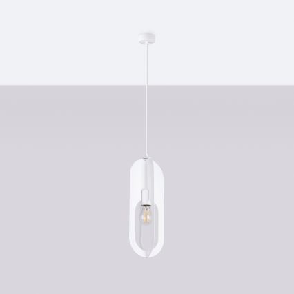 Lustr na lanku NICUS 1xE27/15W/230V bílá