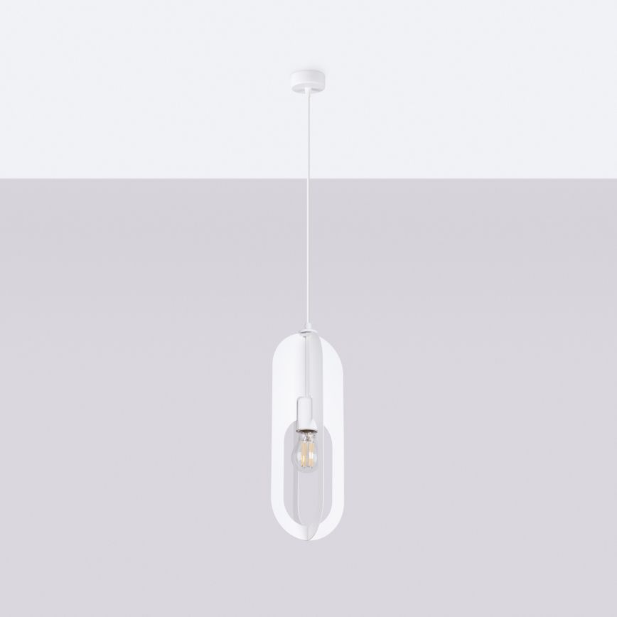 Lustr na lanku NICUS 1xE27/15W/230V bílá