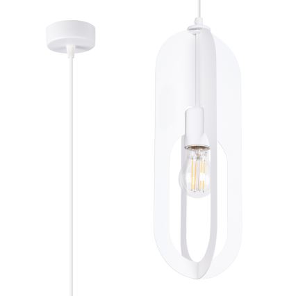 Lustr na lanku NICUS 1xE27/15W/230V bílá